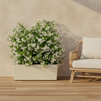 Modern Rectangle Huge Fibreglass Pot Sandstone