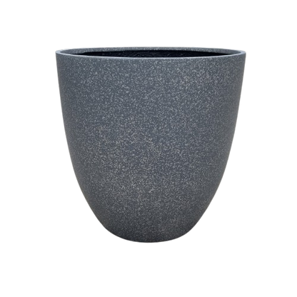 Egg Fibreglass Pot Mottled Grey