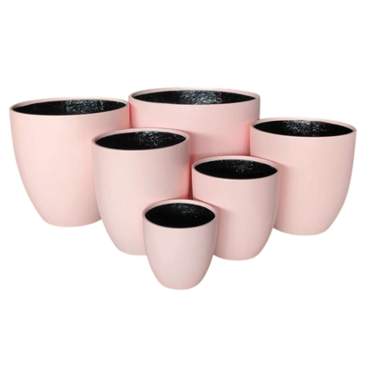 Egg Fibreglass Pot Dusty Pink
