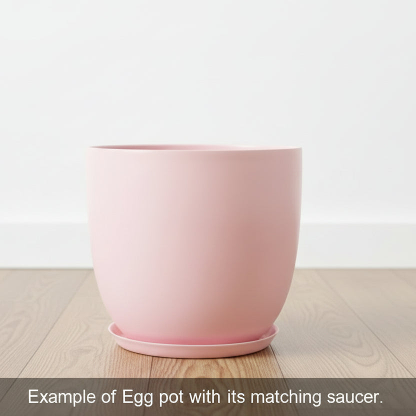 Egg Fibreglass Pot Dusty Pink