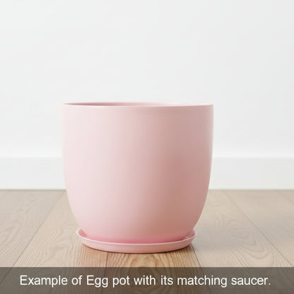 Egg Fibreglass Pot Dusty Pink