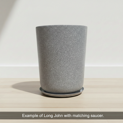 Long John Fibreglass Pot Mottled Grey