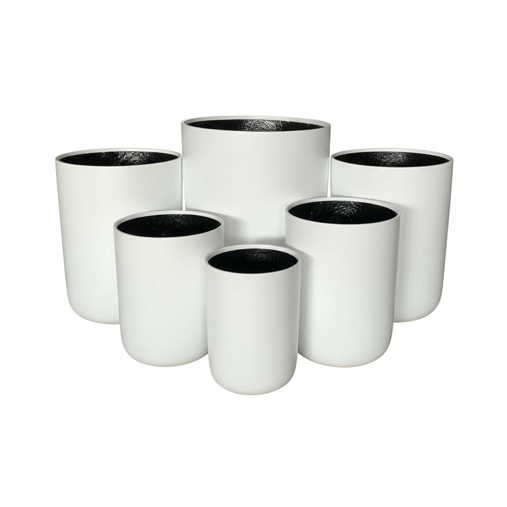 Long John Fibreglass Pot Matte White