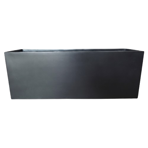 Modern Rectangle Huge Fibreglass Pot Matte Black