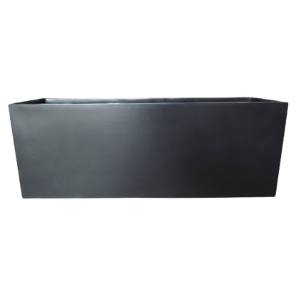 Modern Rectangle Huge Fibreglass Pot Matte Black