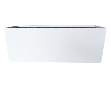 Modern Rectangle Huge Fibreglass Pot Matte White