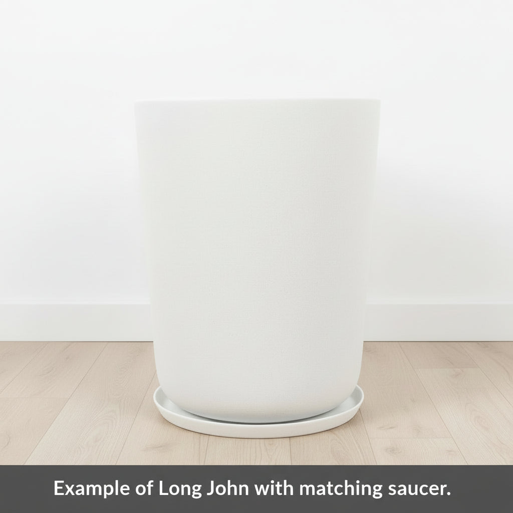 Long John Fibreglass Pot Matte White