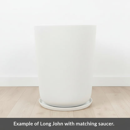 Long John Fibreglass Pot Matte White