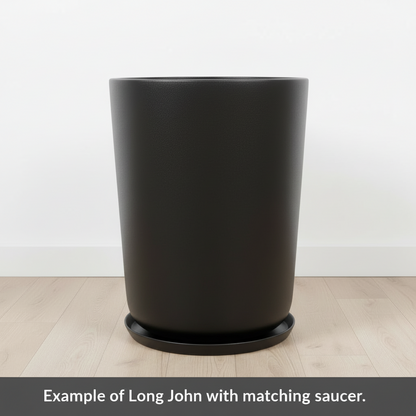 Long John Fibreglass Pot Matte Black