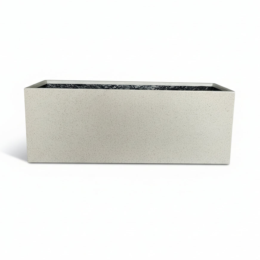 Modern Rectangle Huge Fibreglass Pot Sandstone