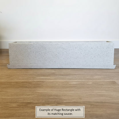 Modern Rectangle Huge Fibreglass Pot Sandstone